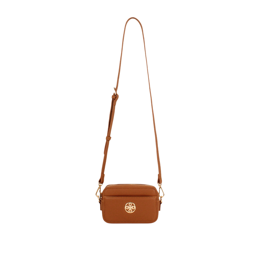 Cartera crossbody Elaine para mujer color tan