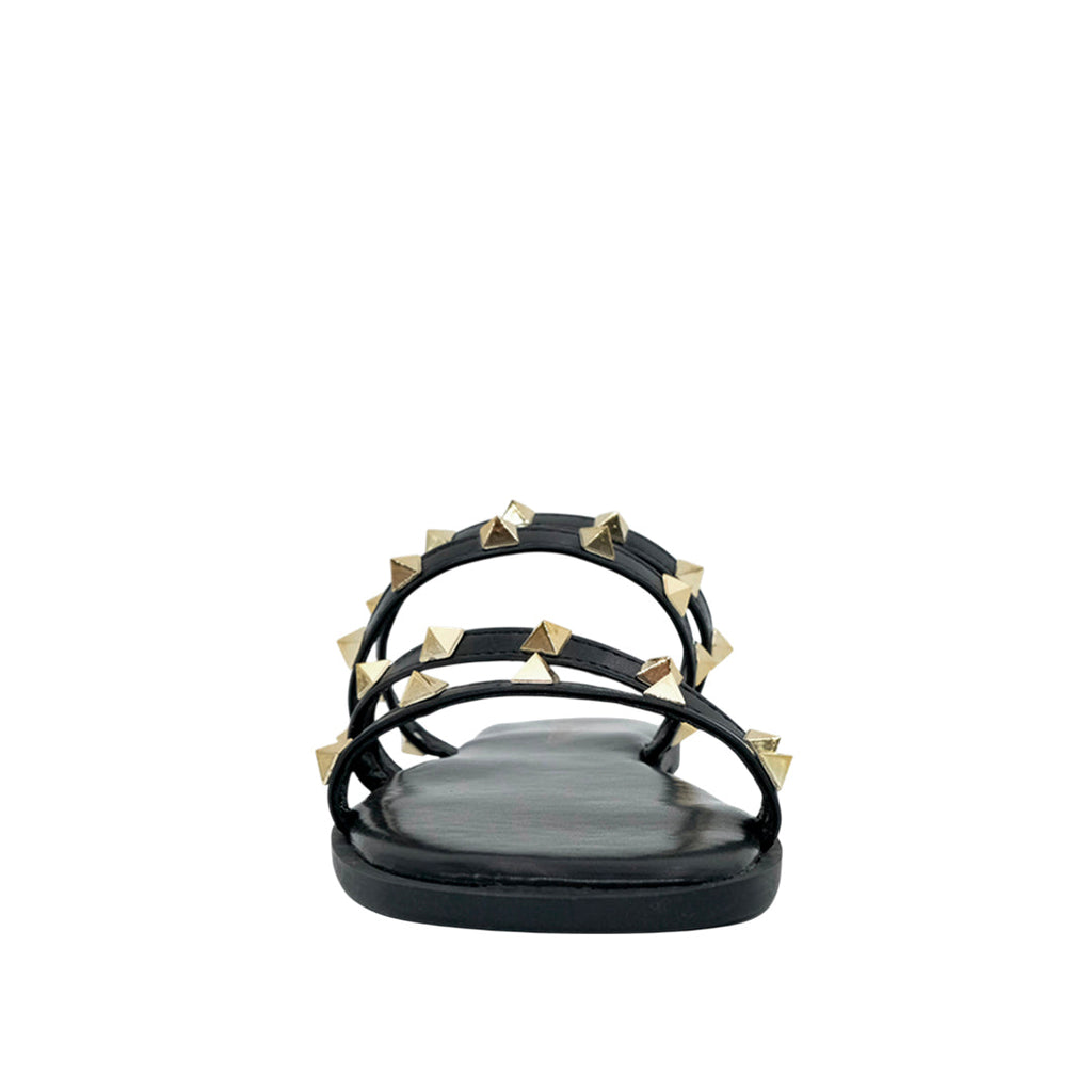 Sandalias flats Bianca para mujer color negro