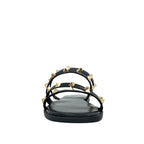 Sandalias flats Bianca para mujer color negro