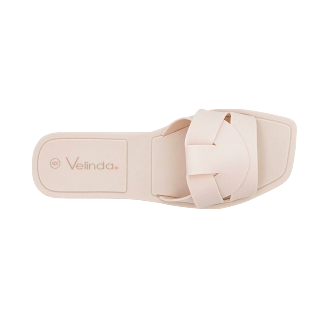 Sandalias flats Nina para mujer color hueso