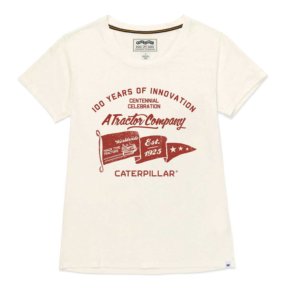 Camiseta Crew Centennial para mujer color blanco