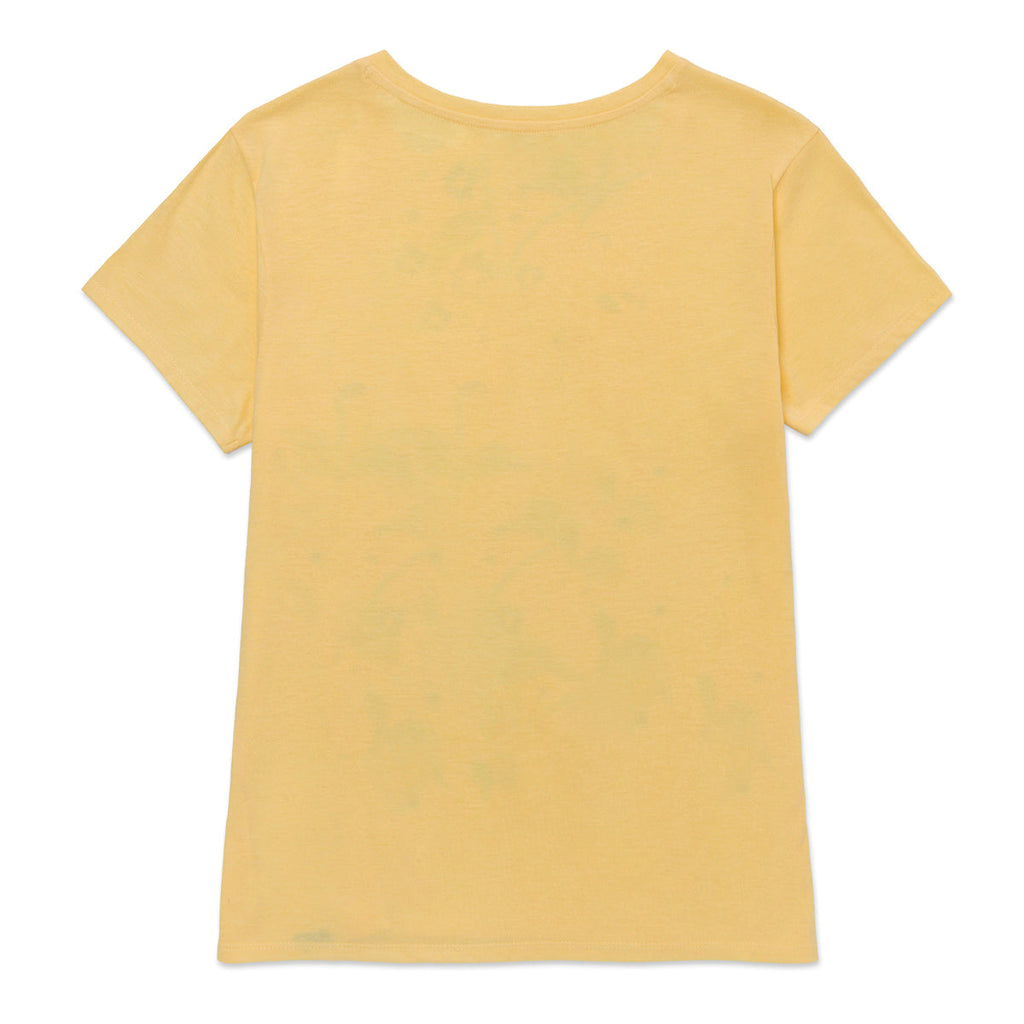 Camiseta Crew Floral para mujer color amarillo