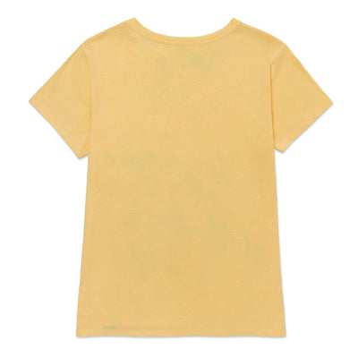 Camiseta Crew Floral para mujer color amarillo