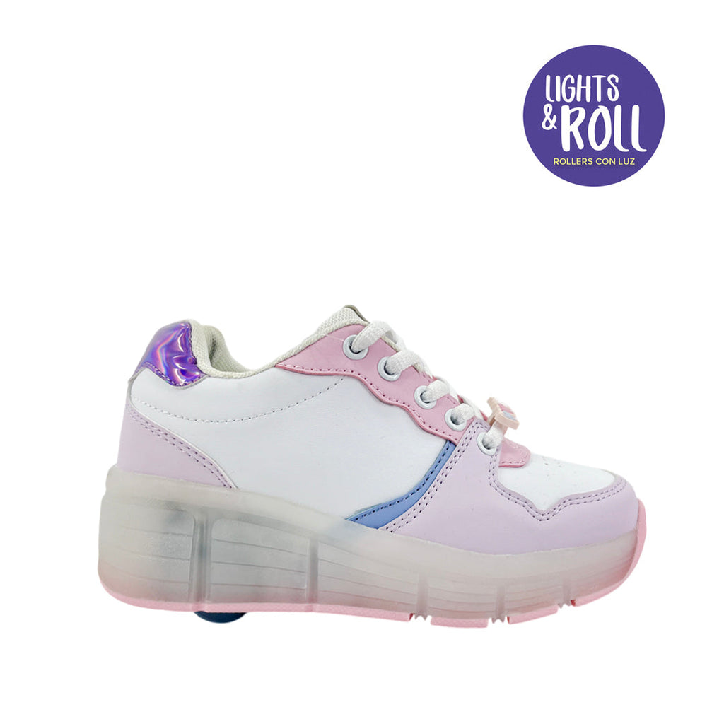 Sneakers Galaxy para niña color rosado