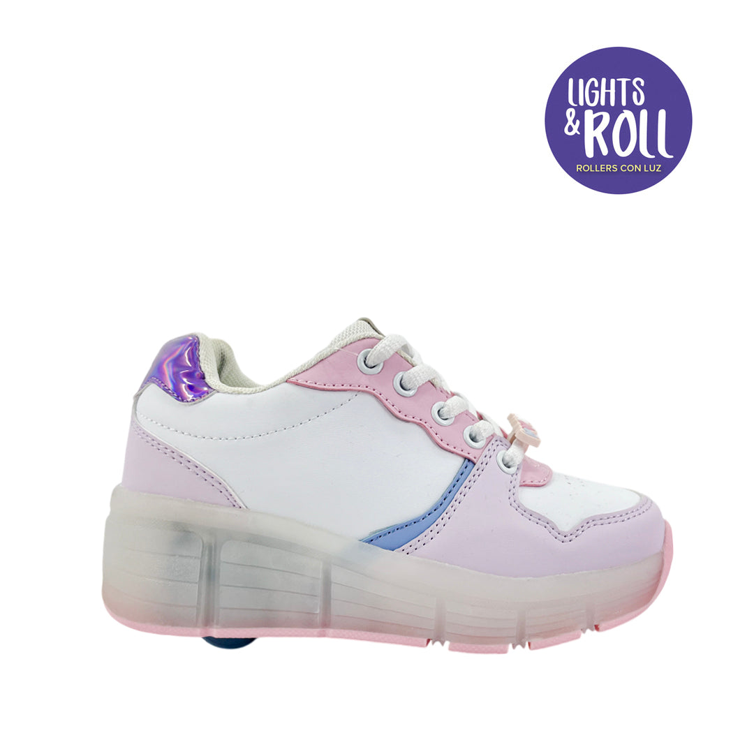 Sneakers Galaxy para niña color rosado