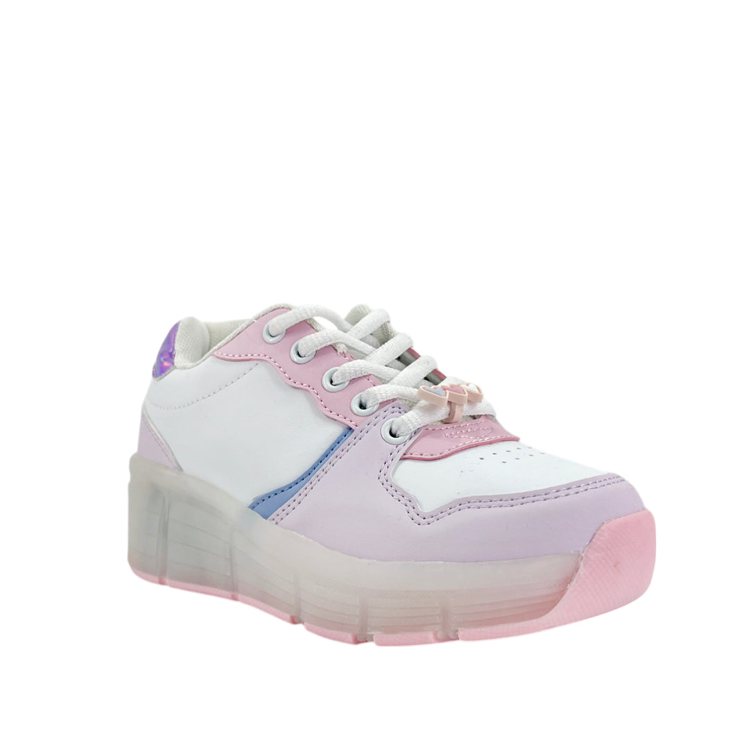 Sneakers Galaxy para niña color rosado