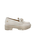 Mocasines Gina para niña color hueso