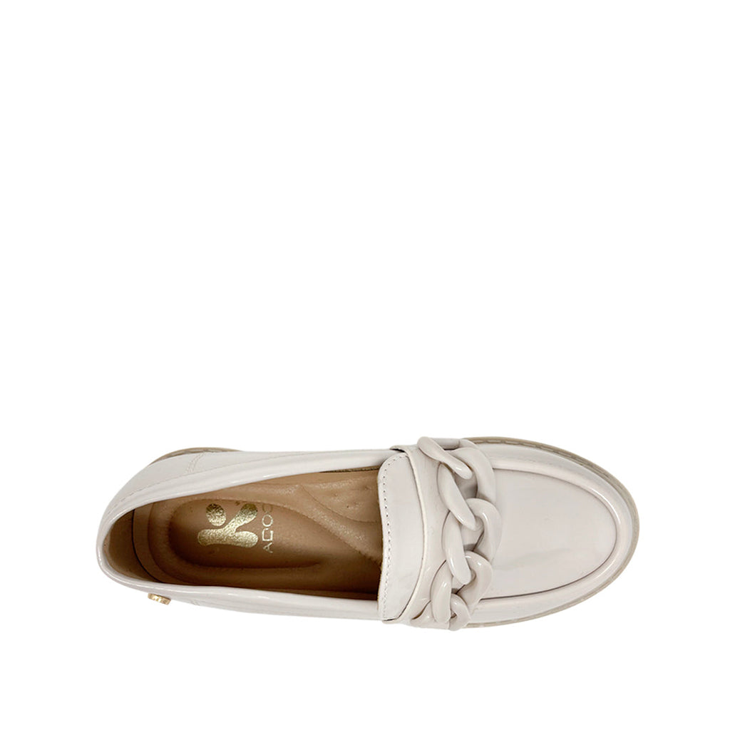 Mocasines Gina para niña color hueso