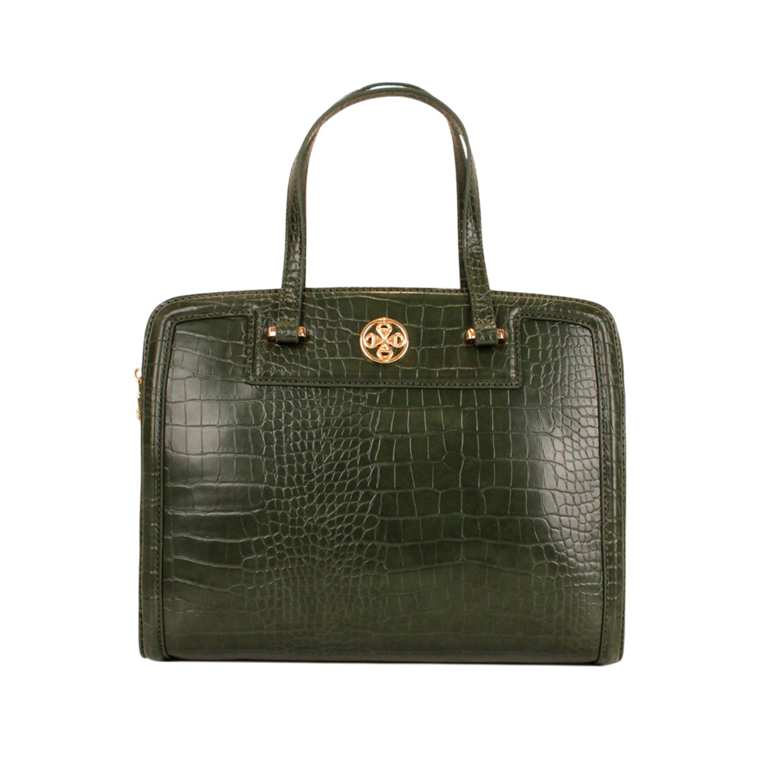 Cartera tote Kendra para mujer color olivo