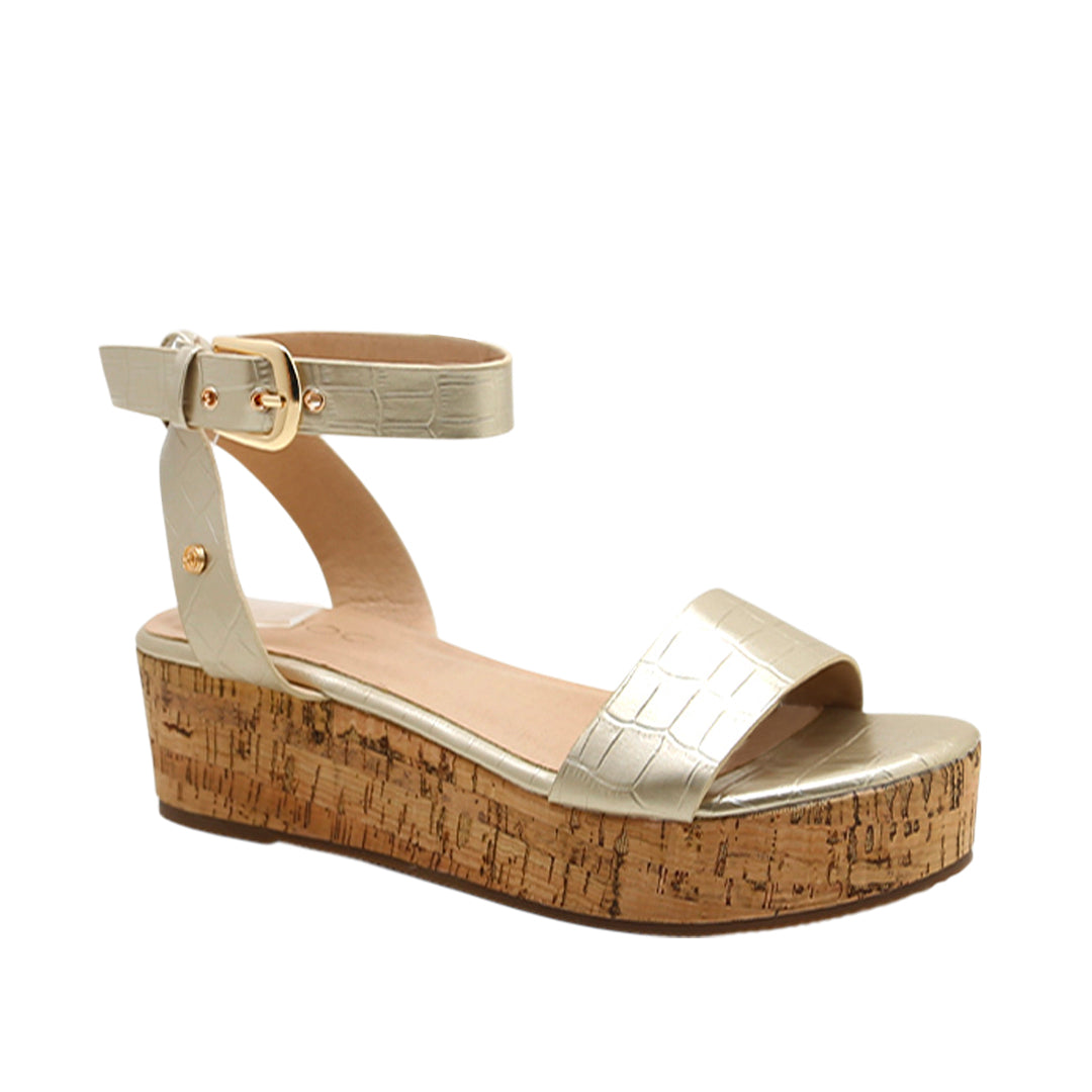 Sandalias de plataforma Padma para mujer color dorado