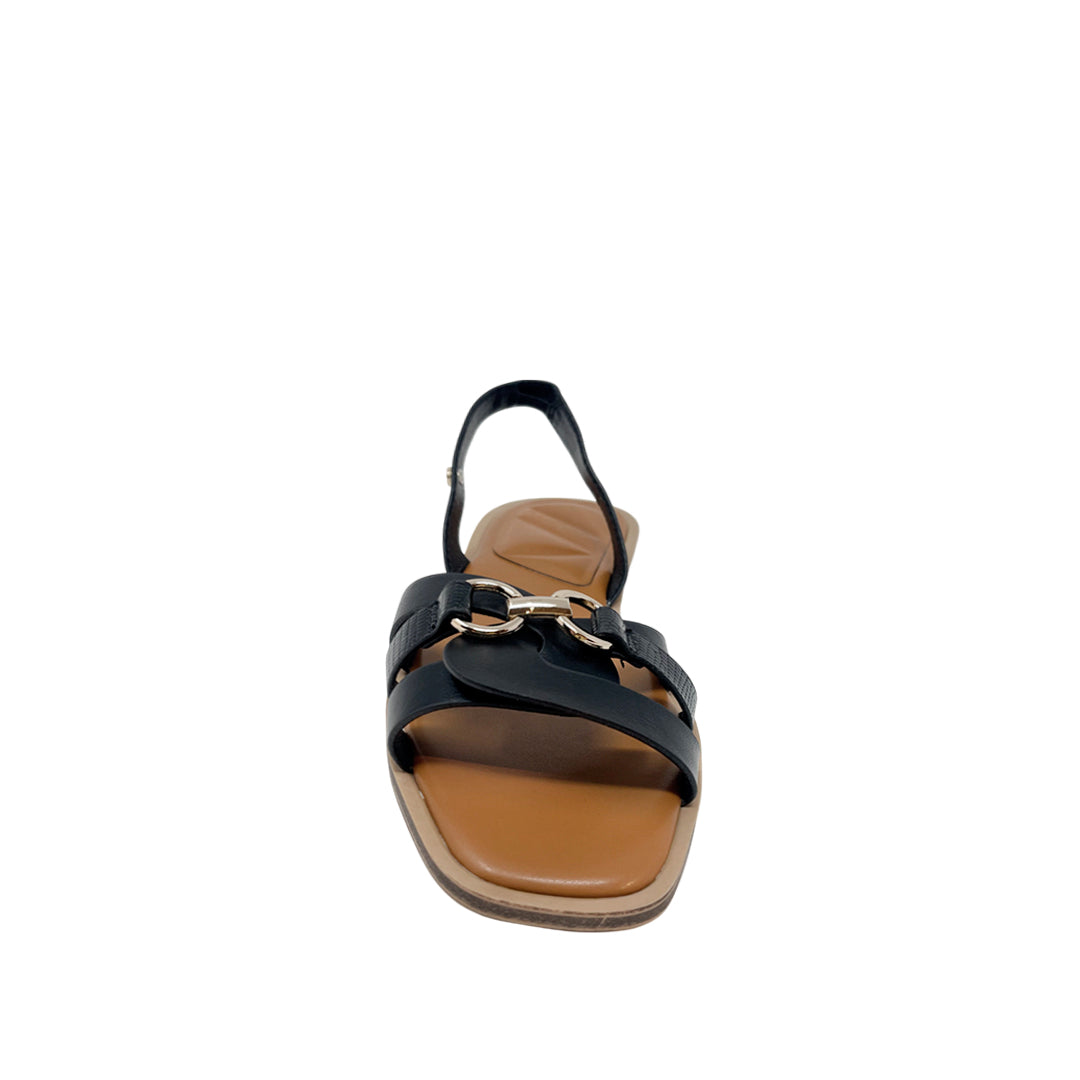 Sandalias flats Ophelia para mujer color negro