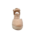 Alpargatas con cuña Oklyn para mujer color nude