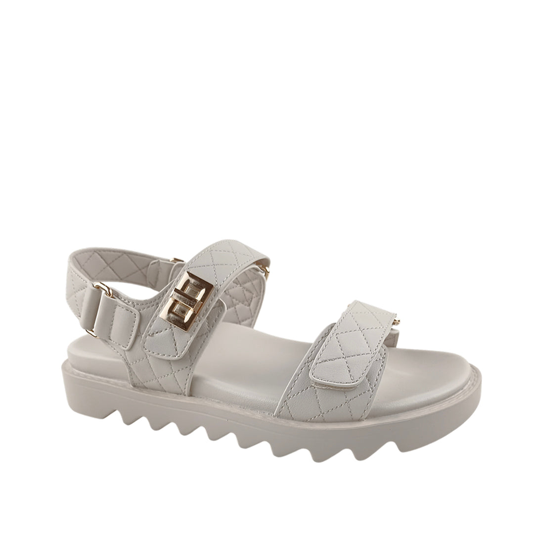 Sandalias de plataforma Madeline para mujer color hueso