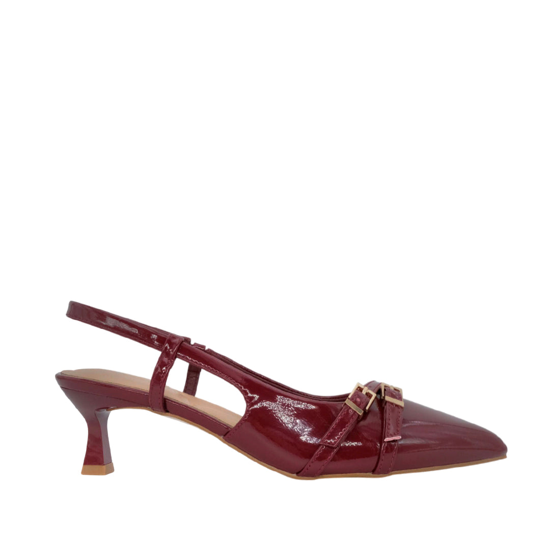 Tacones Elisa para mujer color vino