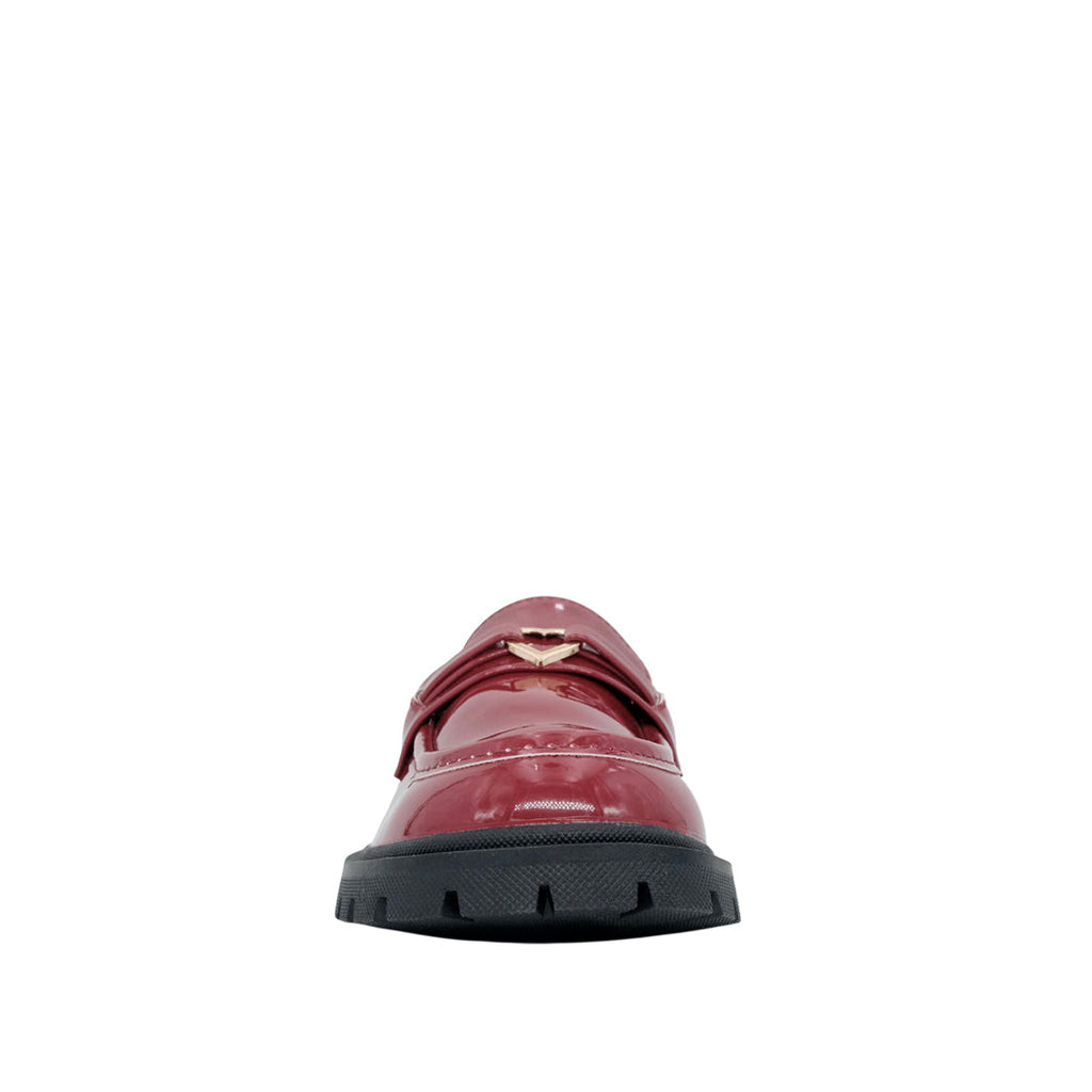 Mocasines Celine para niña color burgandy