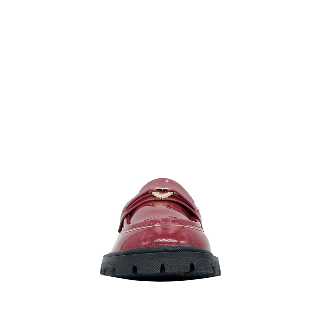 Mocasines Celine para niña color burgandy