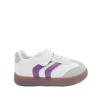 Sneakers Lucky para infante color blanco y fucsia