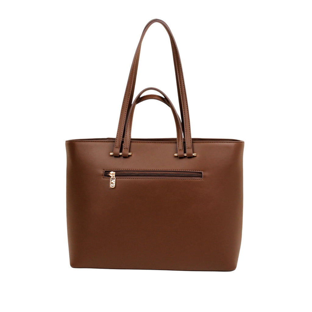 Cartera tote Indira para mujer color café