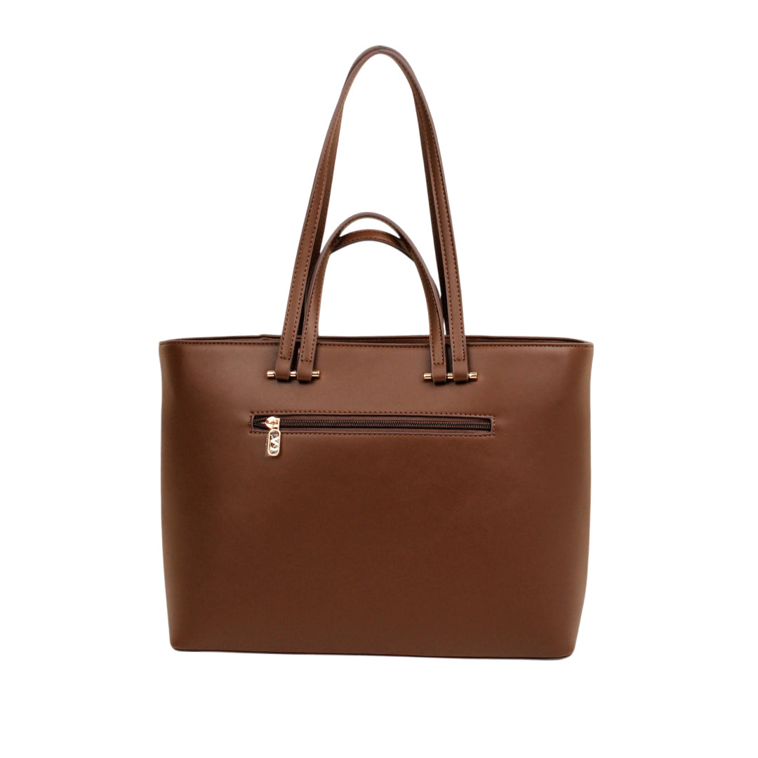 Cartera tote Indira para mujer color café