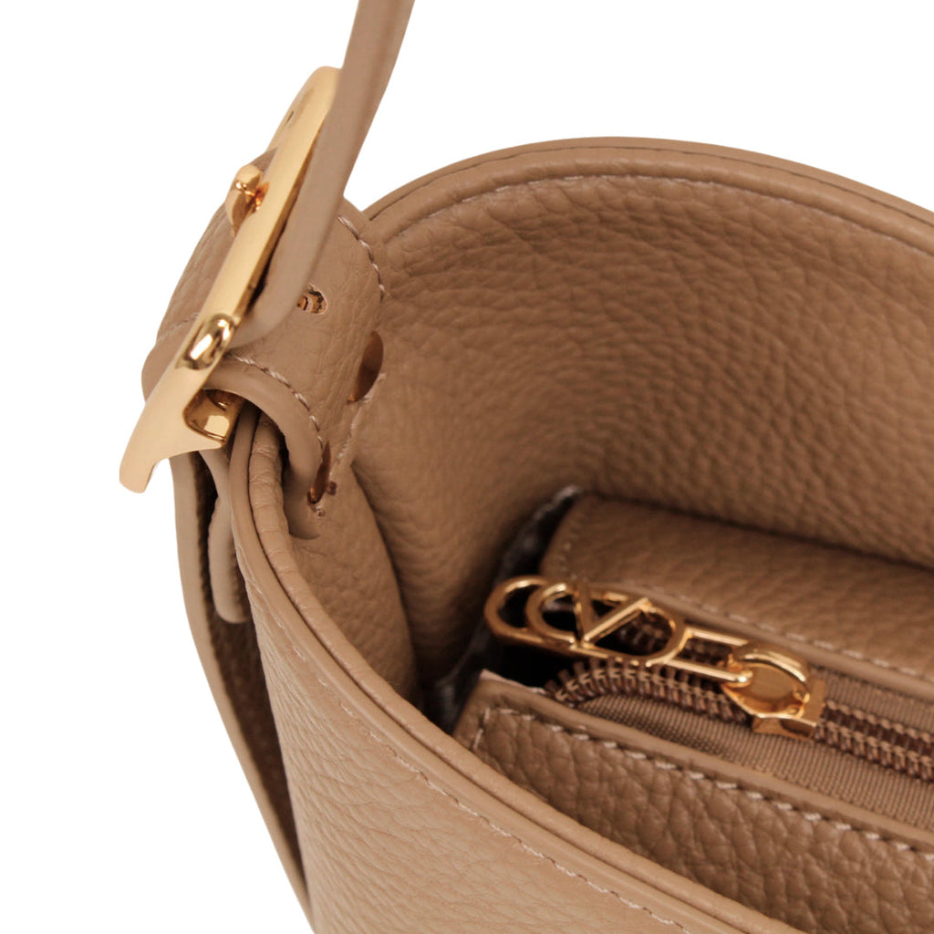 Cartera satchel Keily para mujer color taupe