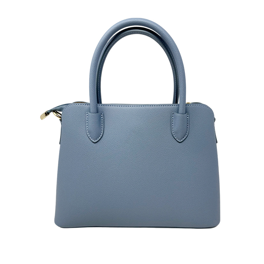 Cartera satchel Mae para mujer color celeste