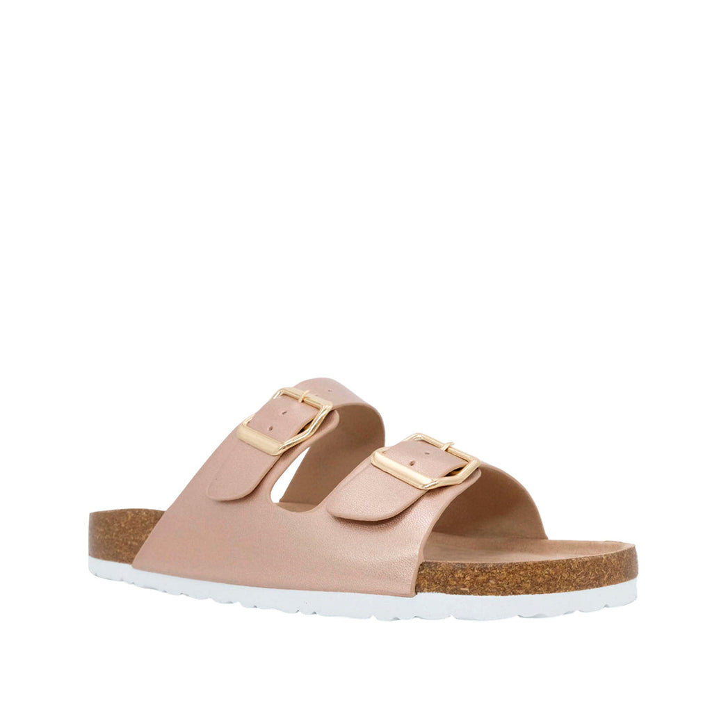 Sandalias flats Mirka para mujer color oro rosa