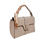 Cartera satchel Ellie para mujer color nude