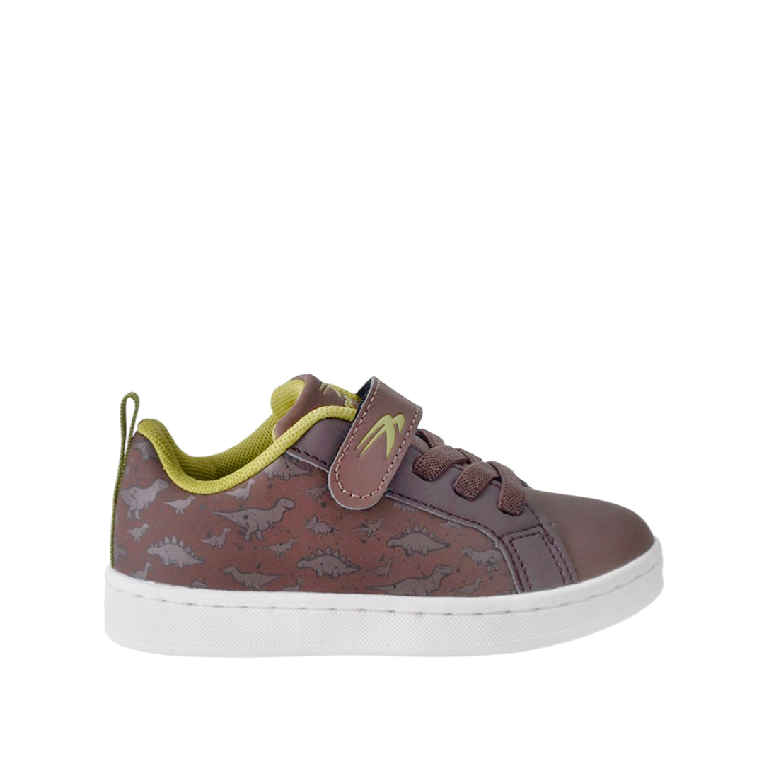 Sneakers Dino para infante color café