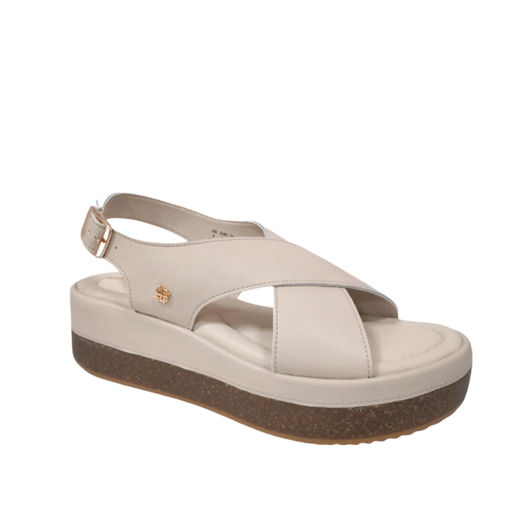 Sandalias de plataforma Vianey 2 para mujer color hueso