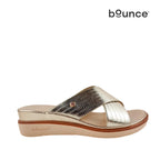 Sandalias de cuña Shasta para mujer color dorado