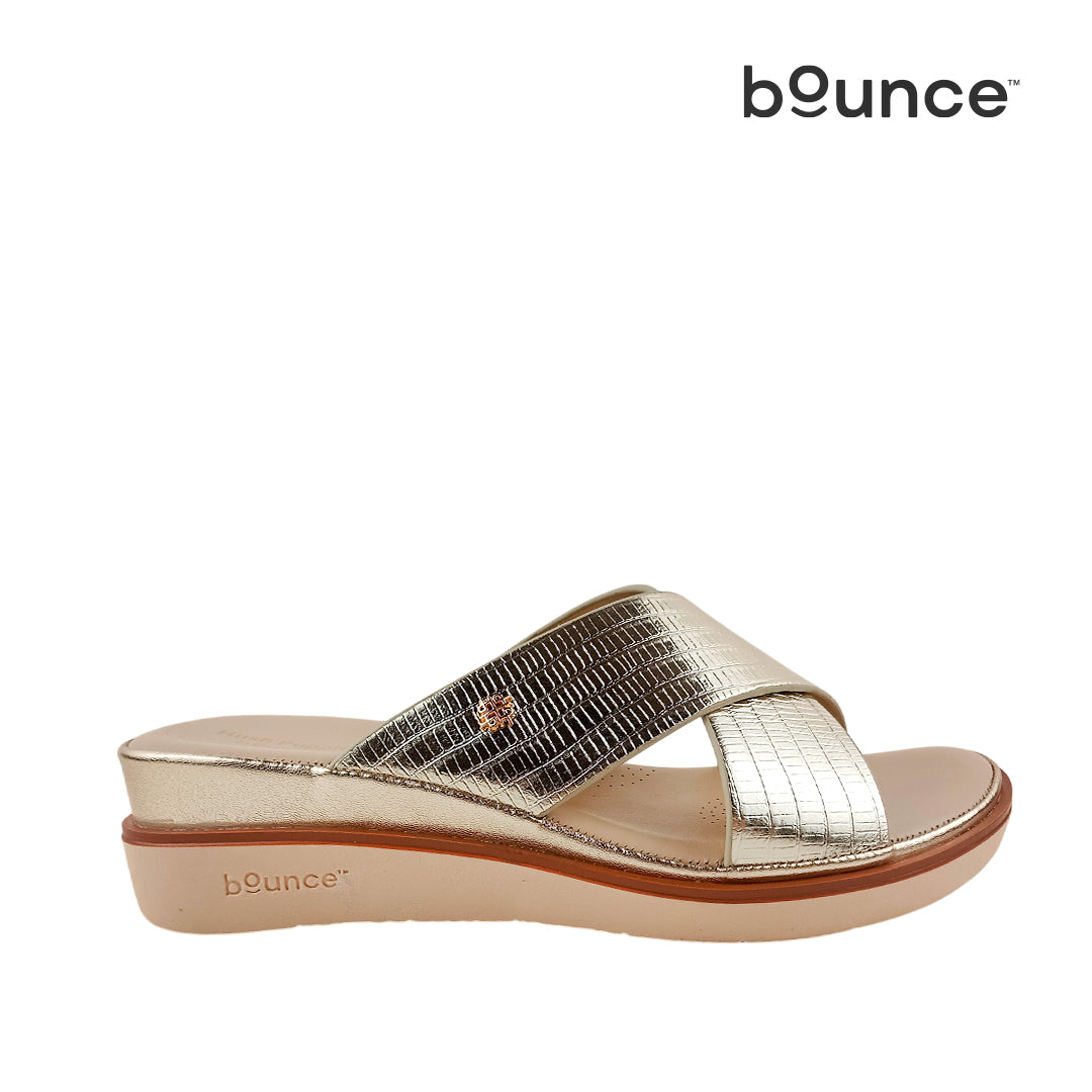 Sandalias de cuña Shasta para mujer color dorado