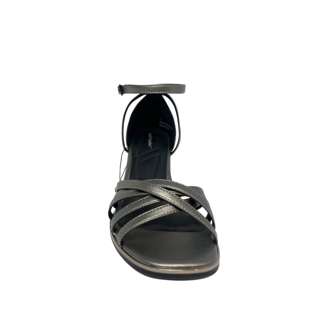 Sandalias de cuña Nathy para mujer color plateado