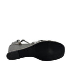 Sandalias de cuña Nathy para mujer color plateado