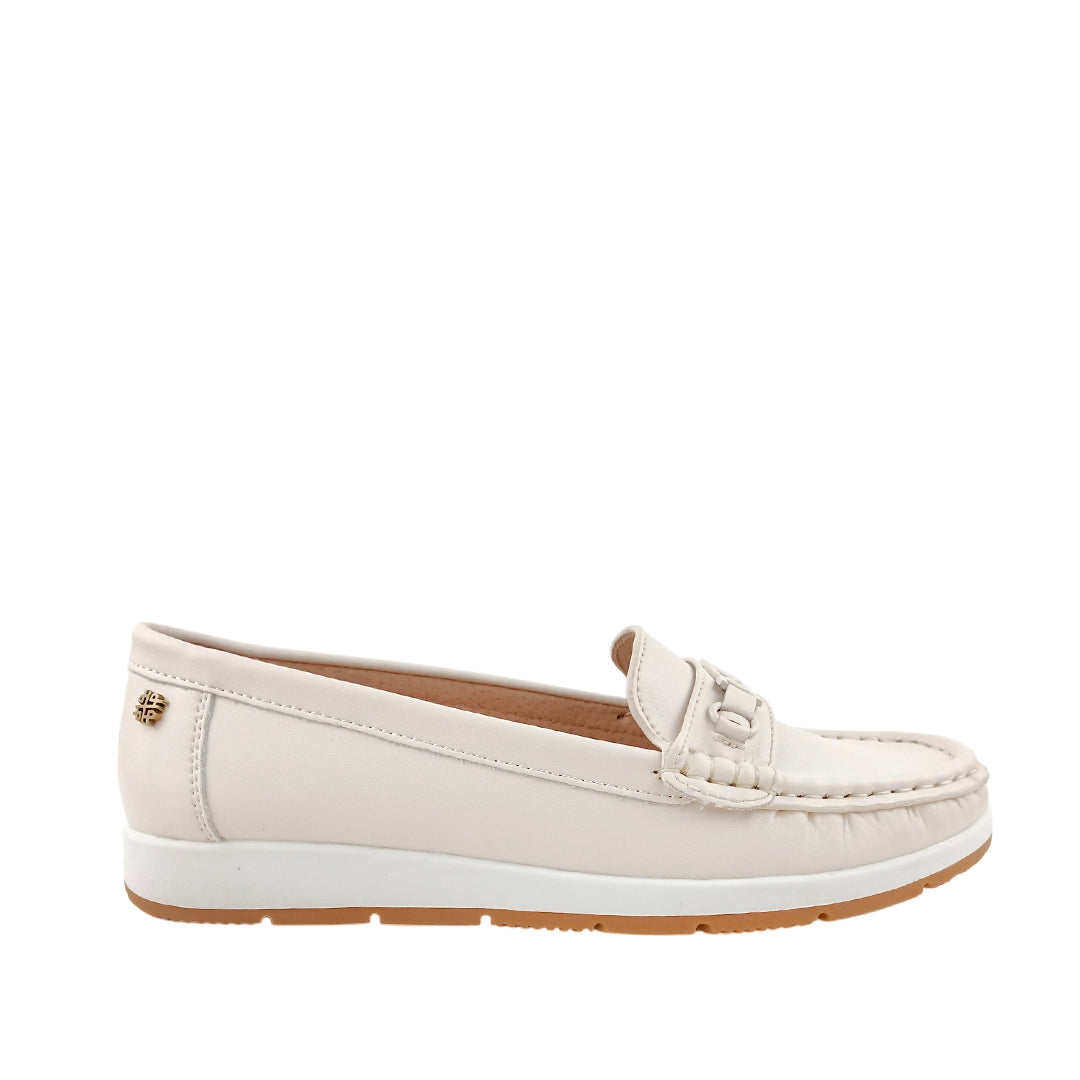 Mocasines Mirabell 3 para mujer color hueso