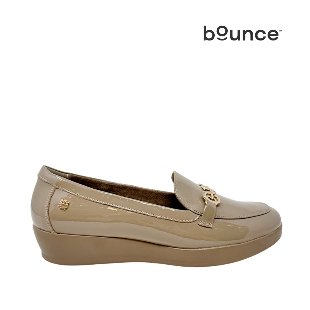Mocasines de cuña Maritzza 3 para mujer color plateado