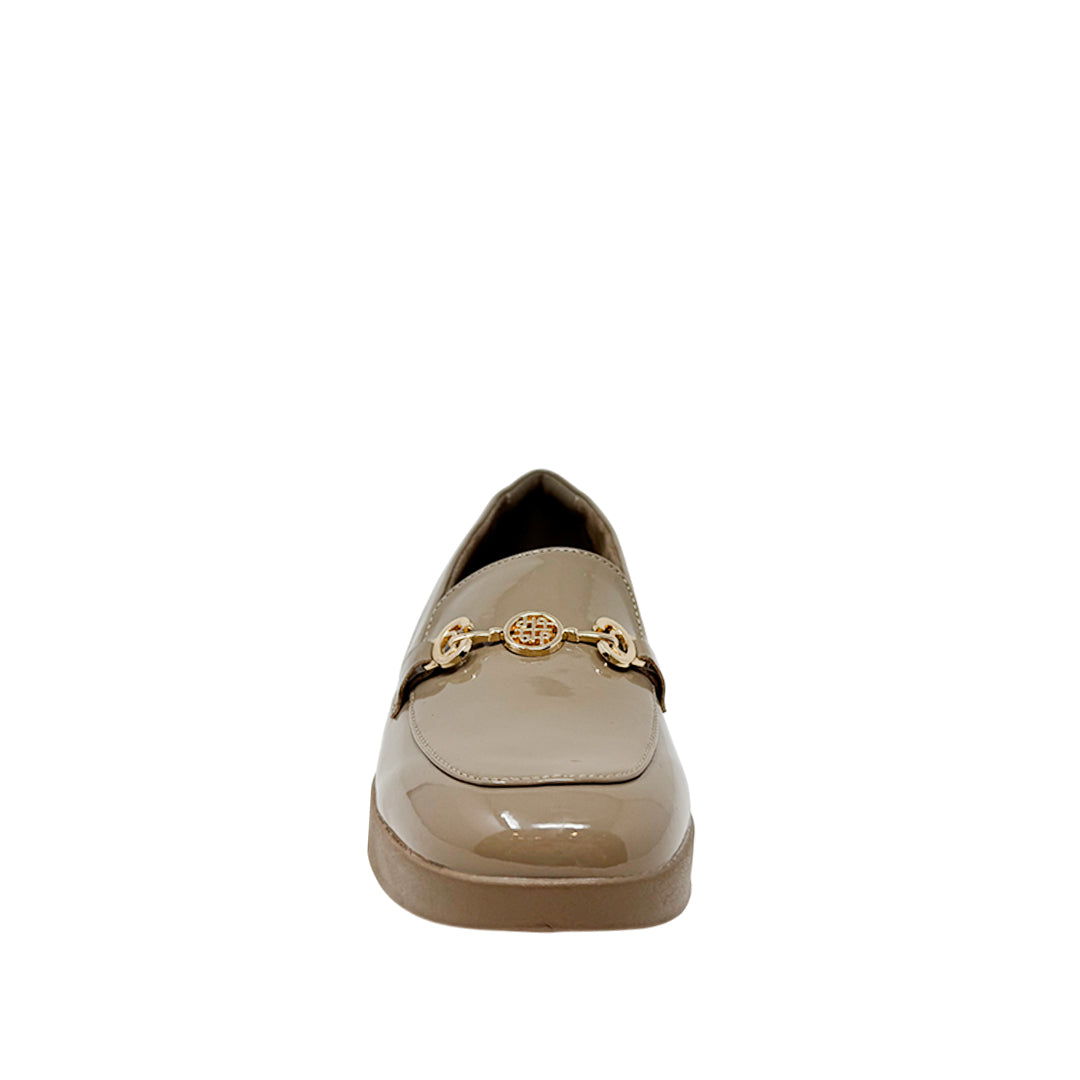 Mocasines de cuña Maritzza 3 para mujer color plateado