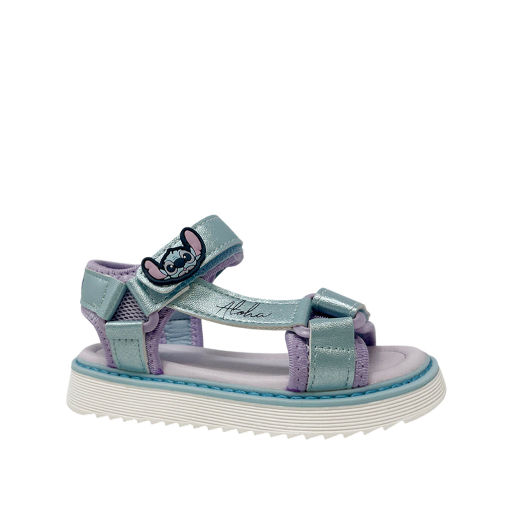 Sandalias Stitch para niña color celeste