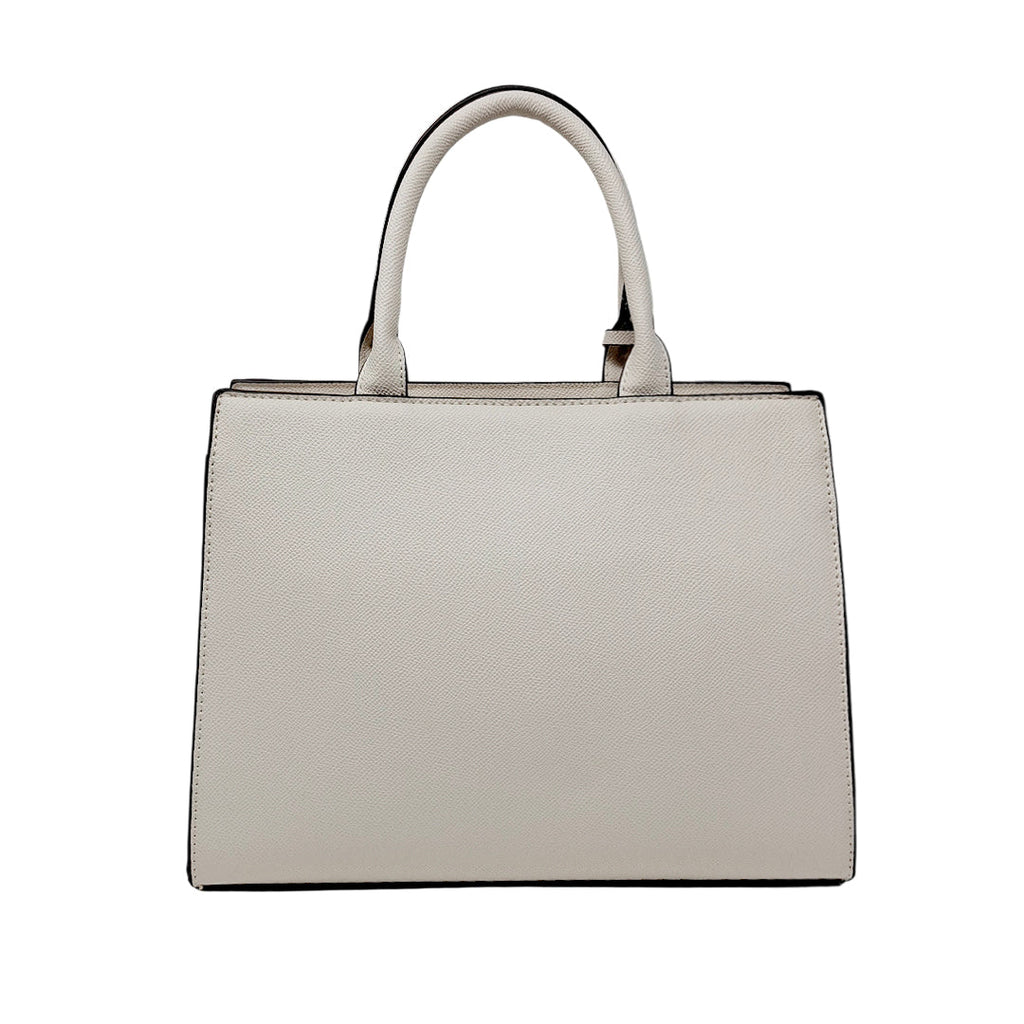 Cartera satchel Alice para mujer color hueso