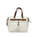 Cartera satchel Nicola para mujer color hueso