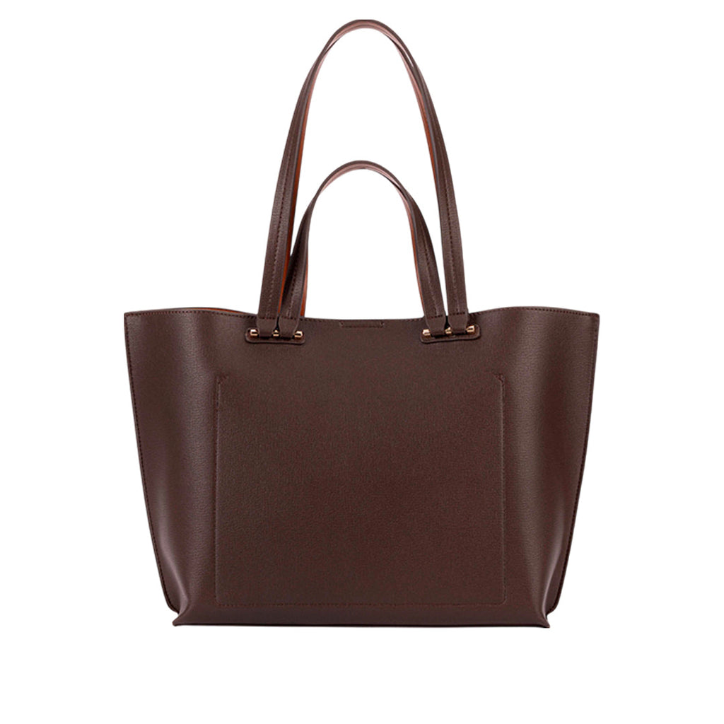 Cartera tote Valda para mujer color café