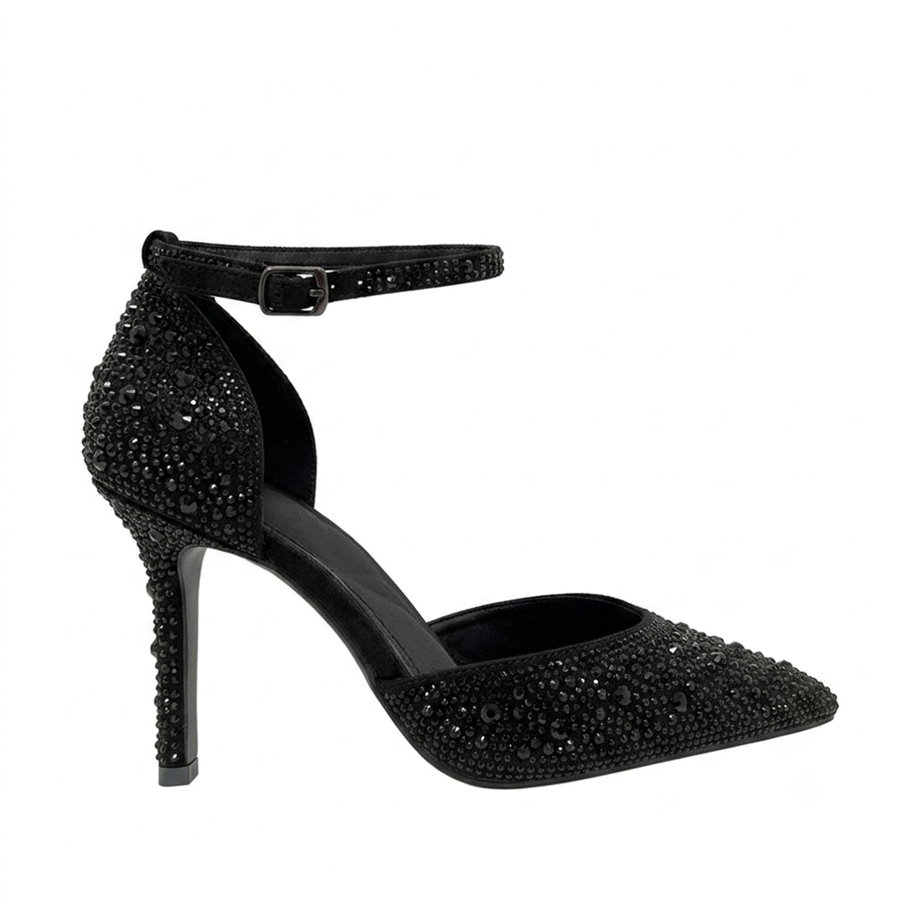 Tacones ankle strap Indra para mujer color negro