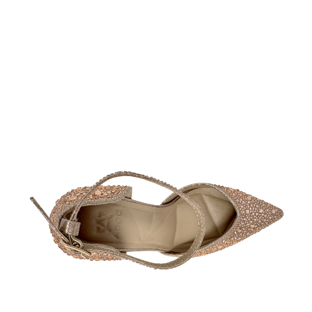 Tacones ankle strap Indra para mujer color nude