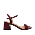 Sandalias de tacón Birdiee para mujer color vino