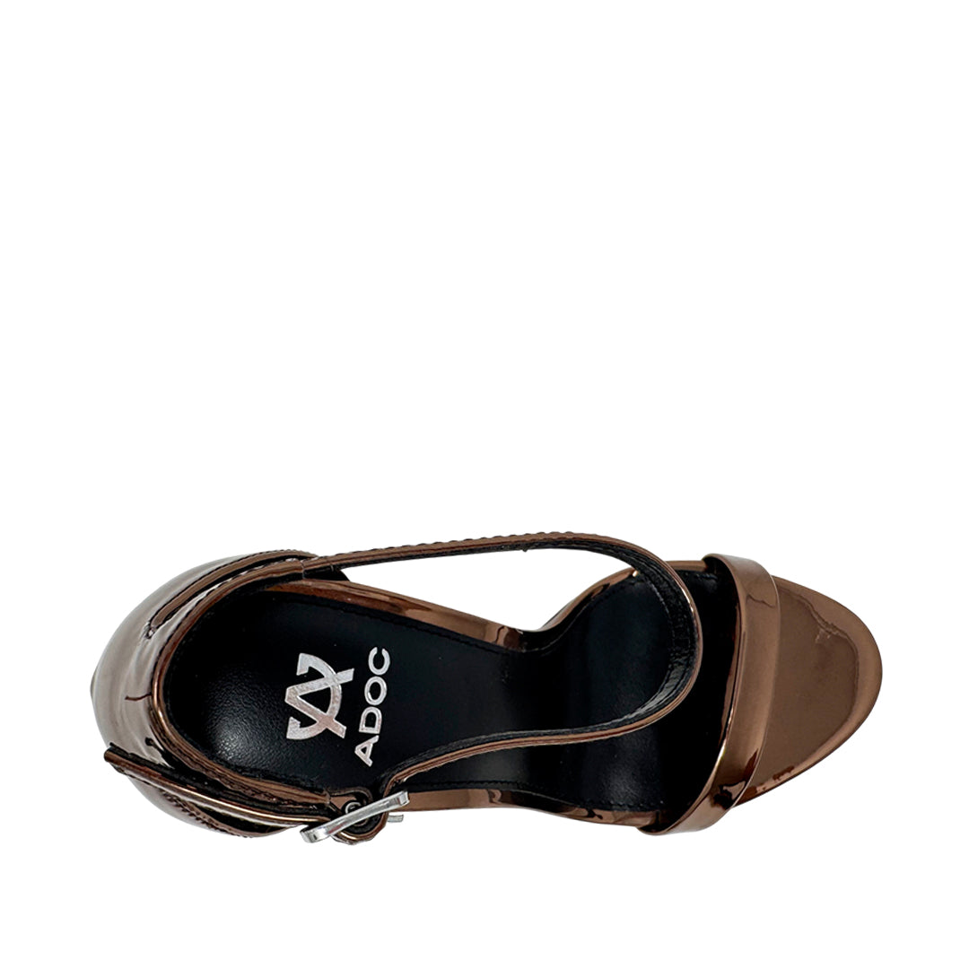 Sandalias de tacón Brazen para mujer color bronce