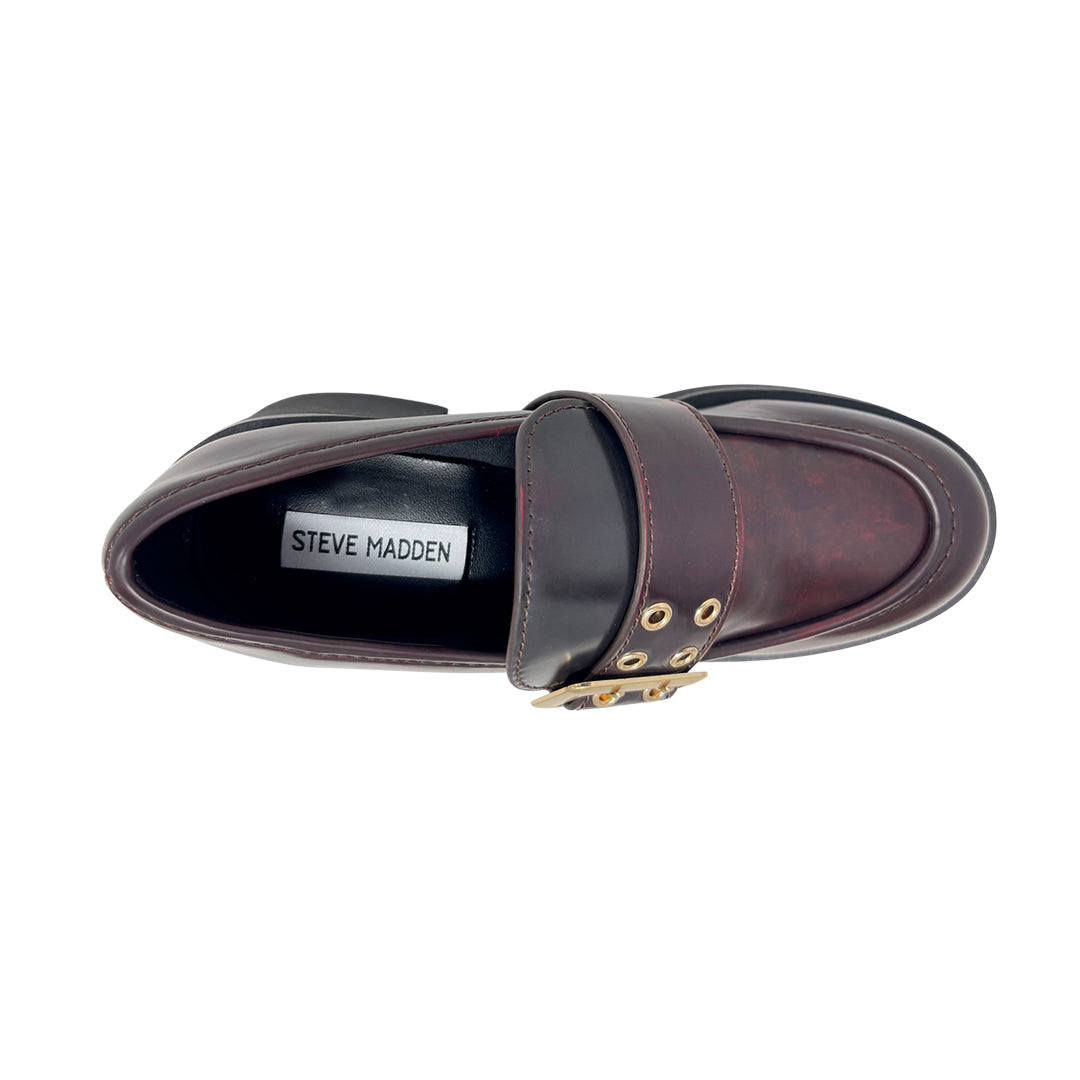 Mocasines de tacón Bridgeton para mujer color vino
