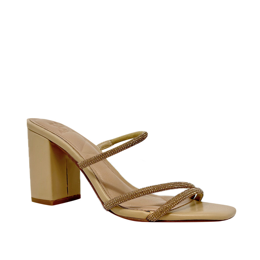 Sandalias de tacón Tilda para mujer color nude