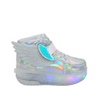 Sneakers Angel para niña color plateado