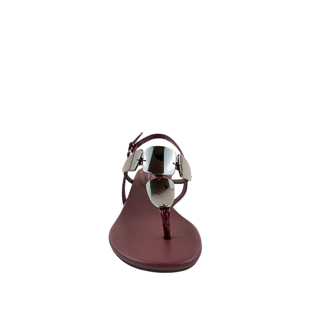 Sandalias de tacón Lisa para mujer color vino