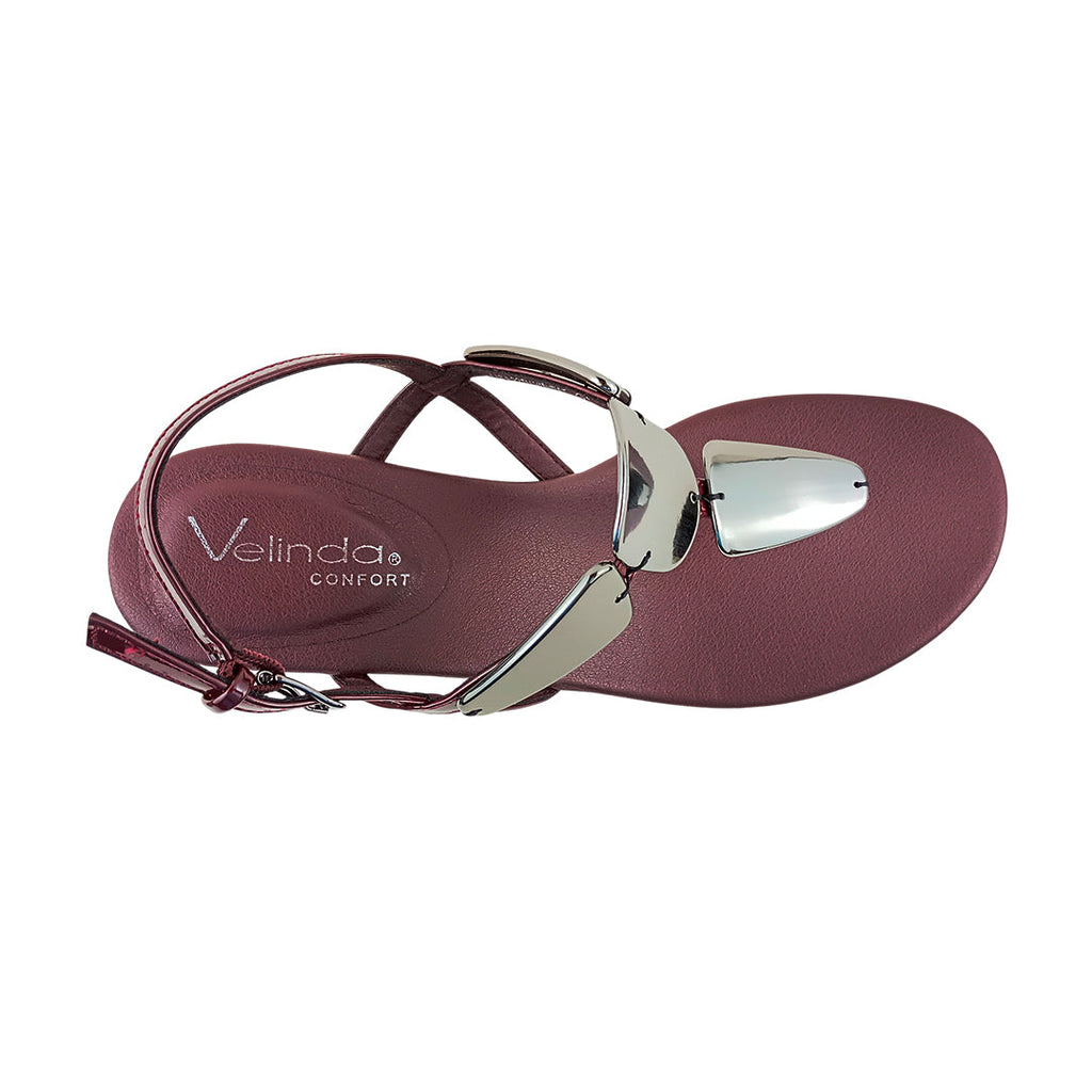 Sandalias de tacón Lisa para mujer color vino