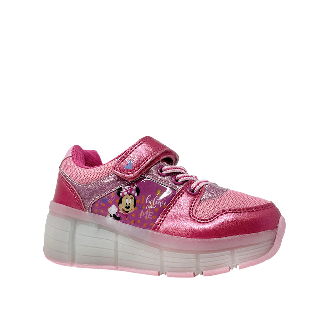 Tennis Minnie para niña color rosado